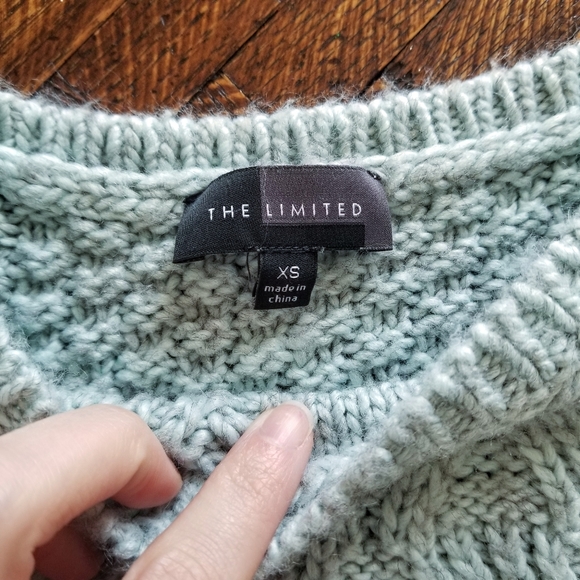 The Limited sweater, light blue and gray - Picture 3 of 4